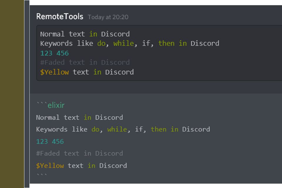 how to make small text in discord